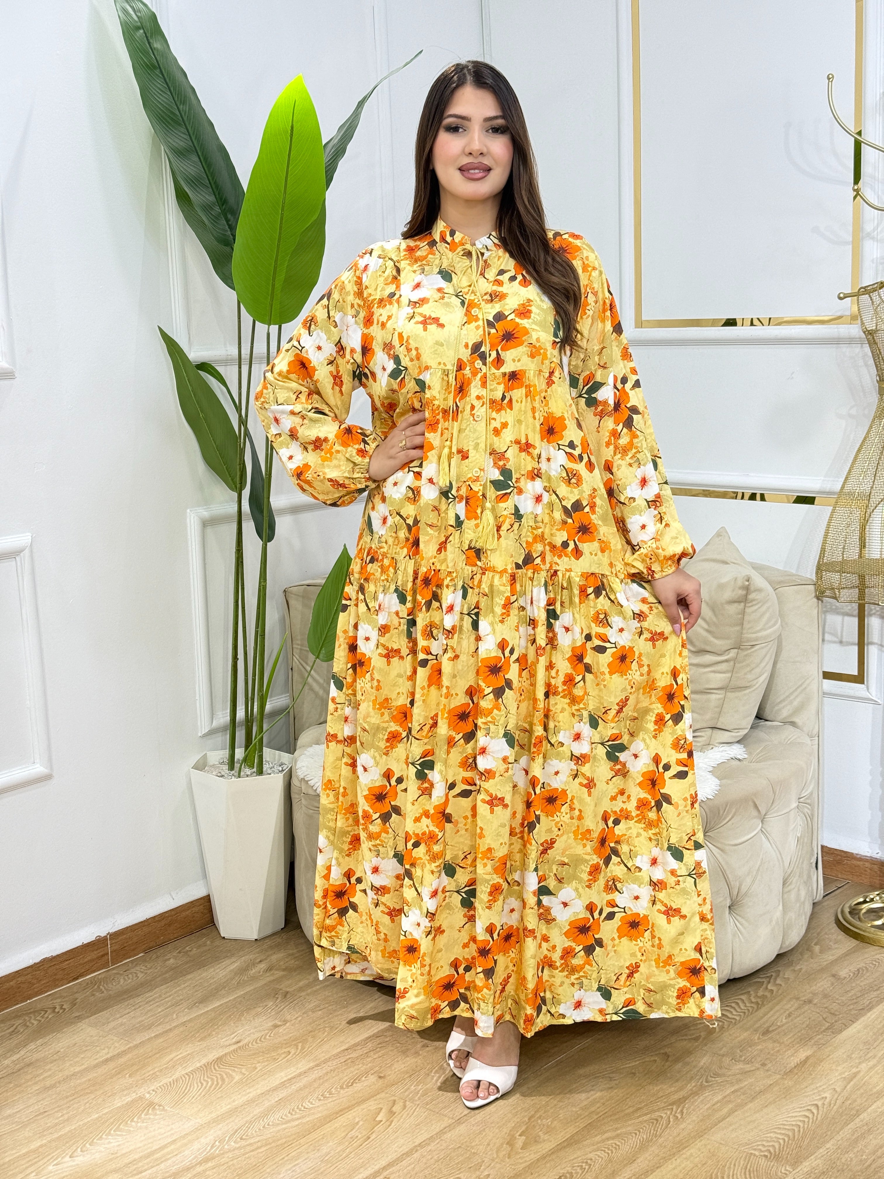 Robe longue fleurie importation